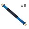 Tie 4 Safe 2" x 18" Axle Straps w/ Sleeve & D Rings, WLL: 3, 333 lbs., PK8 RT41A-18M18-BU-C-8 - alternate 1